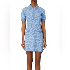 Blue Maje dress. Wool.